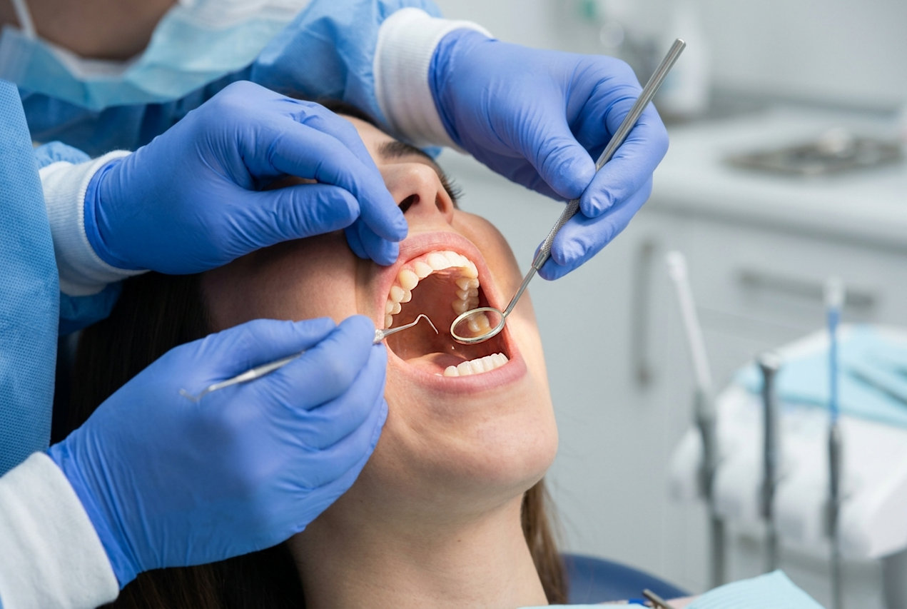 Polaznici tečaja dentalne fotografije uče pravilno korištenjenje fotografske rasvjete i snimanje intraoralnih kadrova na pacijentu.